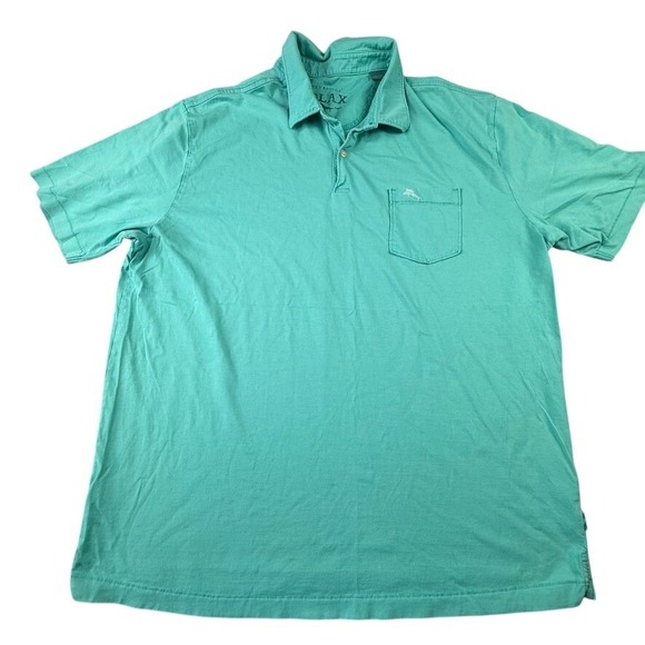 Tommy Bahama Other - Tommy Bahama Mens Polo Shirt Size XL Short Sleeve Golf Pocket Embroidered Green
